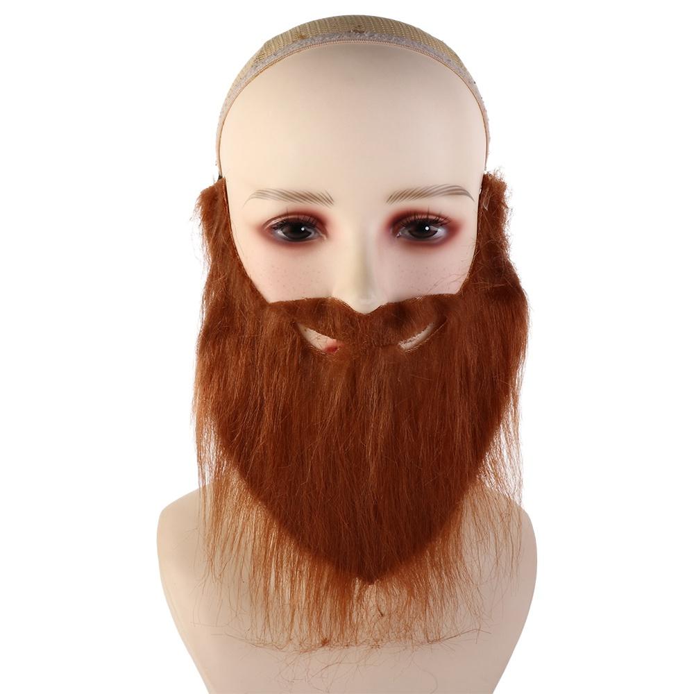 Искусственная борода Реалистичная фальшивая борода Длинный пушистый Хэллоуин Поддельные усы Санта-Клаус Косплей