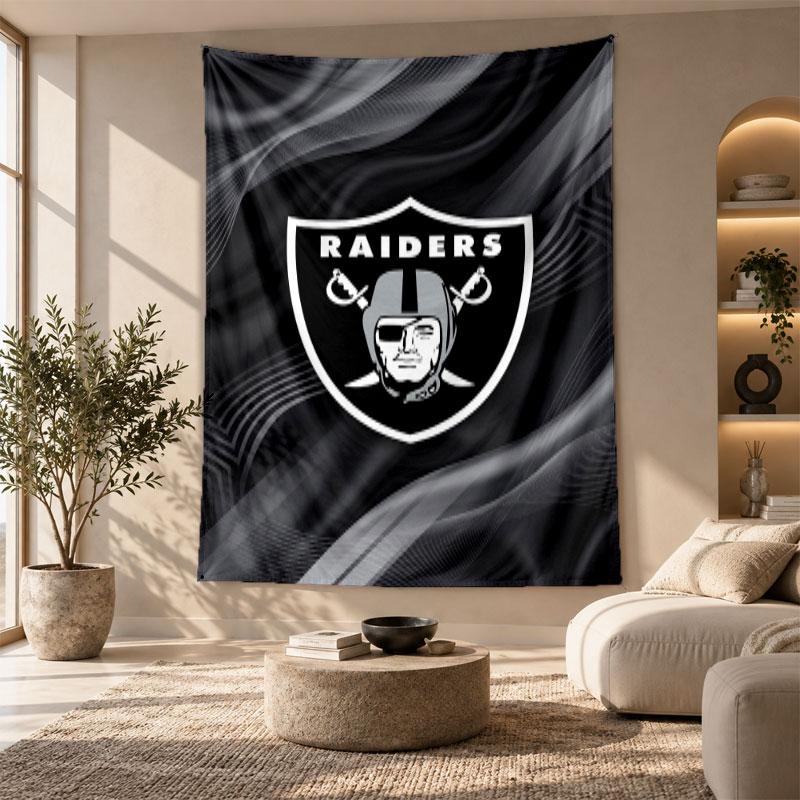 Decorative Tapestry,Las Vegas Raiders Printed Wall Art, Lightweight Wall Hanging For Bedroom Background