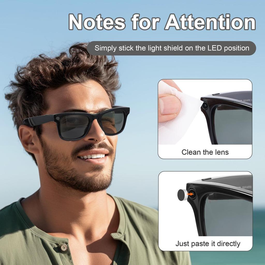 Солнцезащитные наклейки для очков Meta Ray-Ban моделей Wayfarer/Skyler/Headliner