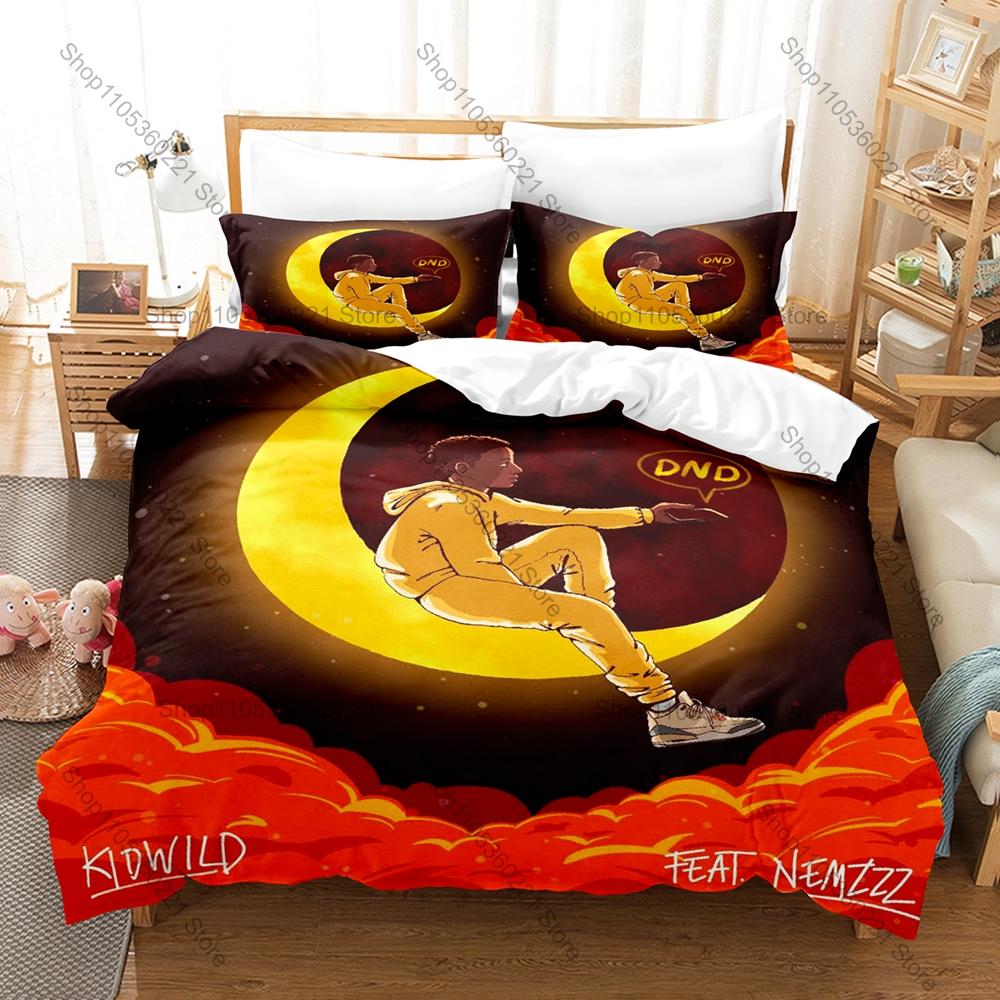 UK Drill Rap Style Duvet Cover + 2 Pillowcases, Nemzzz Printed Bedding Set Soft Material Bedroom Ornament & Holiday Gift