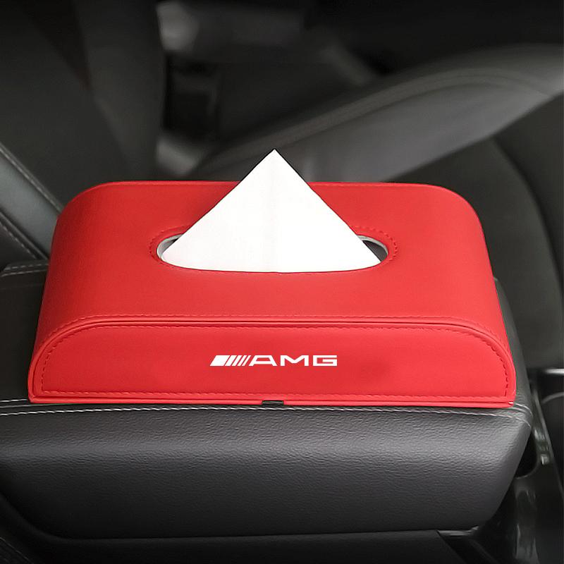 1pcs Car Tissue Box Holder Armrest Box Storage Case For Mercedes-Benz AMG C500 C200 C300 A B C E GLA CLA GLK GL ML GLE W204 W205 W203 W211 W212 W213