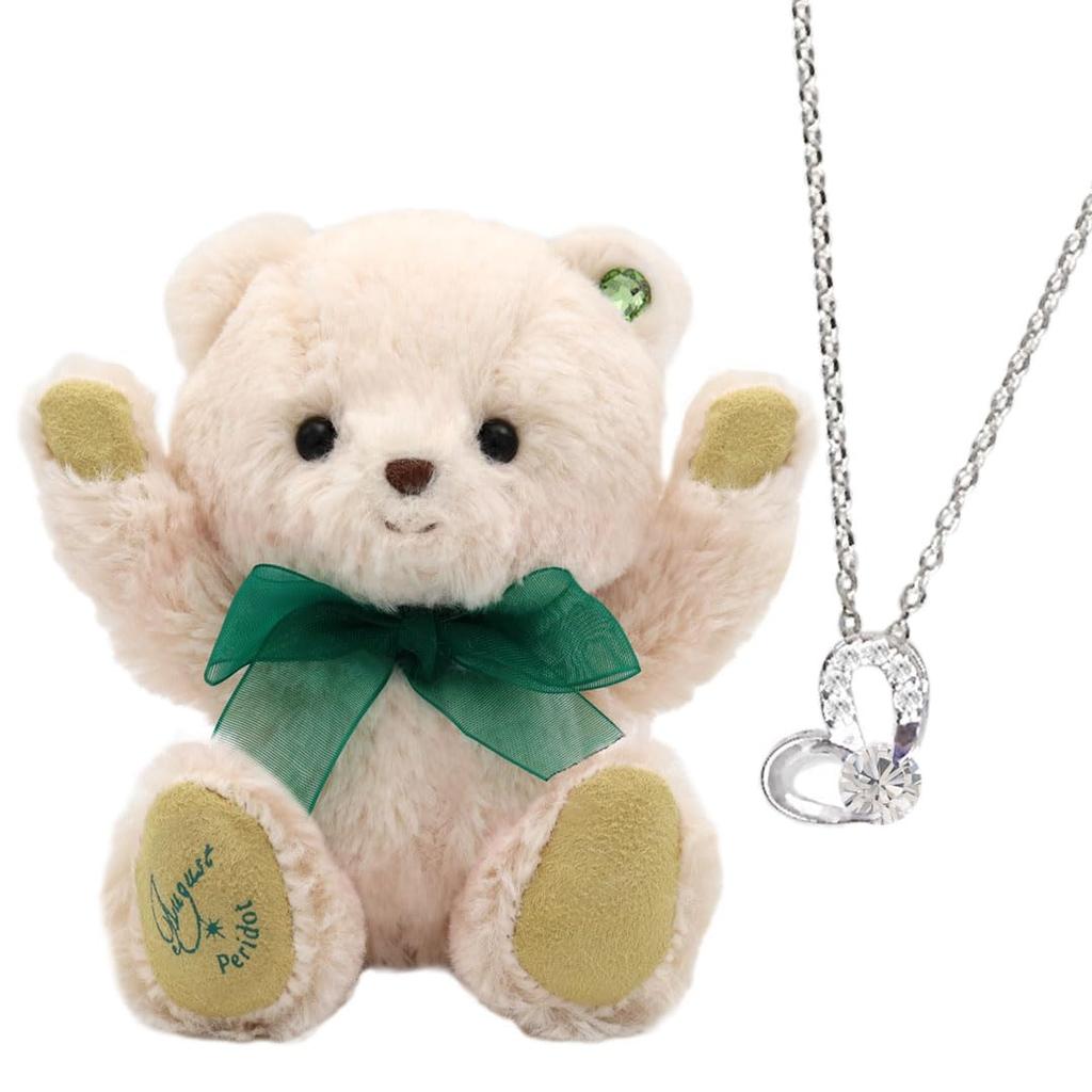 Petit Lou Tete Bear Heart Size 4S & Necklace, 12cm, (August, Normal)