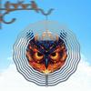 Flame Eagle Mandalala Wind Chime 3D Printed Metal Decor for Outdoor Garden Balcony Vibrant Orange Blue Feathers Handcrafted Eagle Design