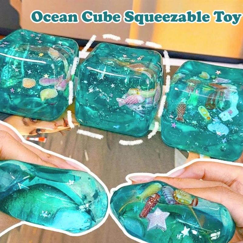 Мячики-антистресс Blue Ocean Cube, мягкие, с эффектом медленного восстановления формы, сенсорная антистрессовая игрушка для взрослых, подарок для снятия тревоги.