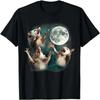 ZYXZ Summer Hot Americans: Three Negative Moon Trio, Opossum Funny, Weird Cursed Meme Design Casual T-Shirt 77899