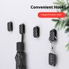 4Pcs Hidden Car Hooks ABS Adhesive Back Seat Organizers for Keys Masks Chargers Multi-surface Car Hooks for Leather Glass Tile