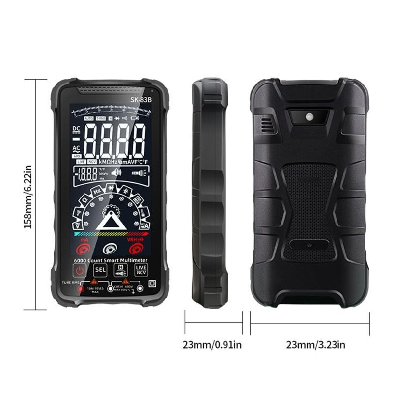 High Precisions Digital Multimeter with Large LCD Display & Auto Ranging Functionality Portable Handheld Multimeter