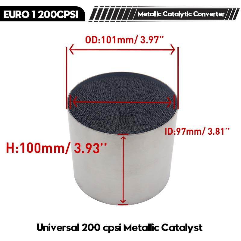 114X100 мм 200CPSI высококачественные фильтр-пакеты для каталитического нейтрализатора потока, универсальный металлический сотовый каталитический нейтрализатор, металлический катализатор