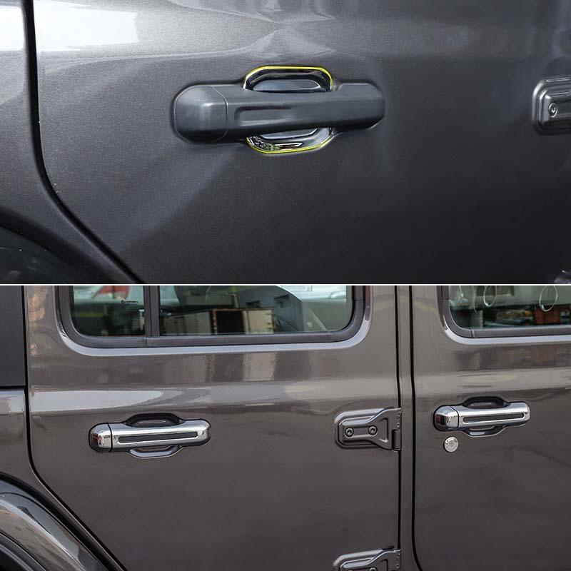 ABS ручка автомобиля наклейка в виде ракушки внешняя дверь чаша декоративная крышка для Jeep Wrangler JL 2018 Up 4-дверная версия Внешние аксессуары