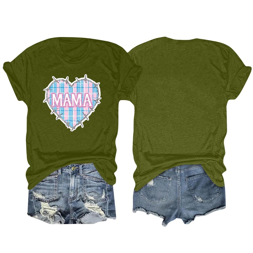 Женская повседневная футболка с круглым вырезом и короткими рукавами с принтом