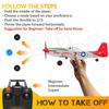Радиоуправляемый самолет P51D Mustang RTF для начинающих, 2,4 ГГц 4-канальный самолет с дистанционным управлением, простой в управлении, с гироскопической стабилизацией, игрушка для хобби на открытом воздухе для детей и взрослых