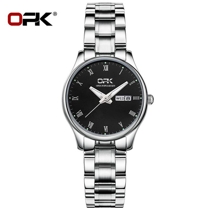 OPK Brand Watch Double Calendar Quartz Women's Watch Women's Watch