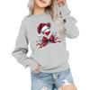 Kids' Fashion Loose-Fit Casual Long-Sleeve Christmas Print Oversized Crewneck Sweatshirt