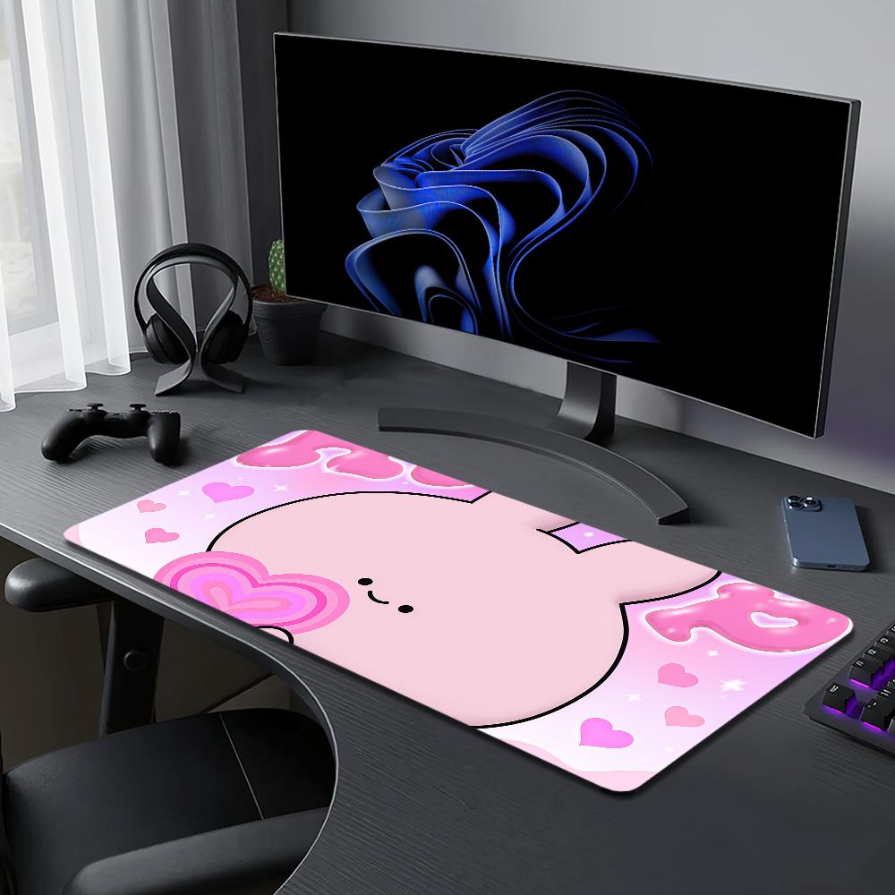 Mouse S A-Asamimichan Pad Bunny Large Mouse Cute Mat Pad Anti-slip Computer Game Big Cartoon Keyboard Office Rubber PC Mice