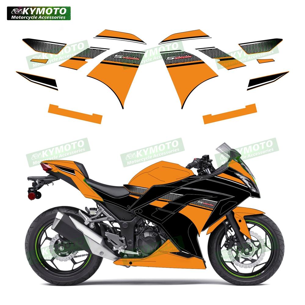 Для мотоцикла Ninja300 Ex300 Ninja 300 аксессуары для мотоцикла полные наклейки на кузов гоночное оформление обтекатель шлем наклейка на ветровое стекло