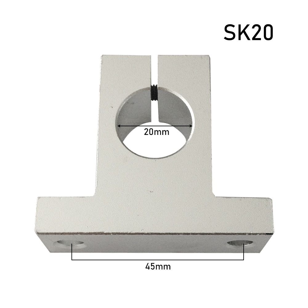 1 шт. Опора вала направляющей фрезера с ЧПУ, держатель стержня из алюминиевого сплава, новый линейный подшипник, деталь для 3D-принтера