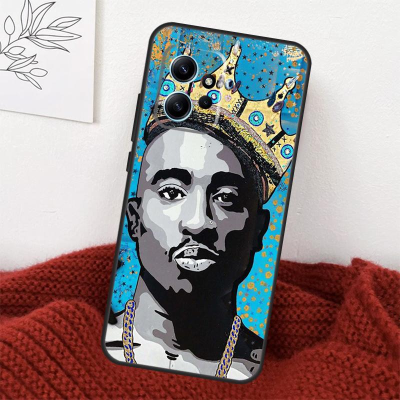 Чехол для телефона Xiaomi Redmi Note 13 10 11 12 14 15 Pro Plus с изображением рэпера T-Tupac Shakur, Чехол для Redmi 15 15C 14C 10C 12C 13C