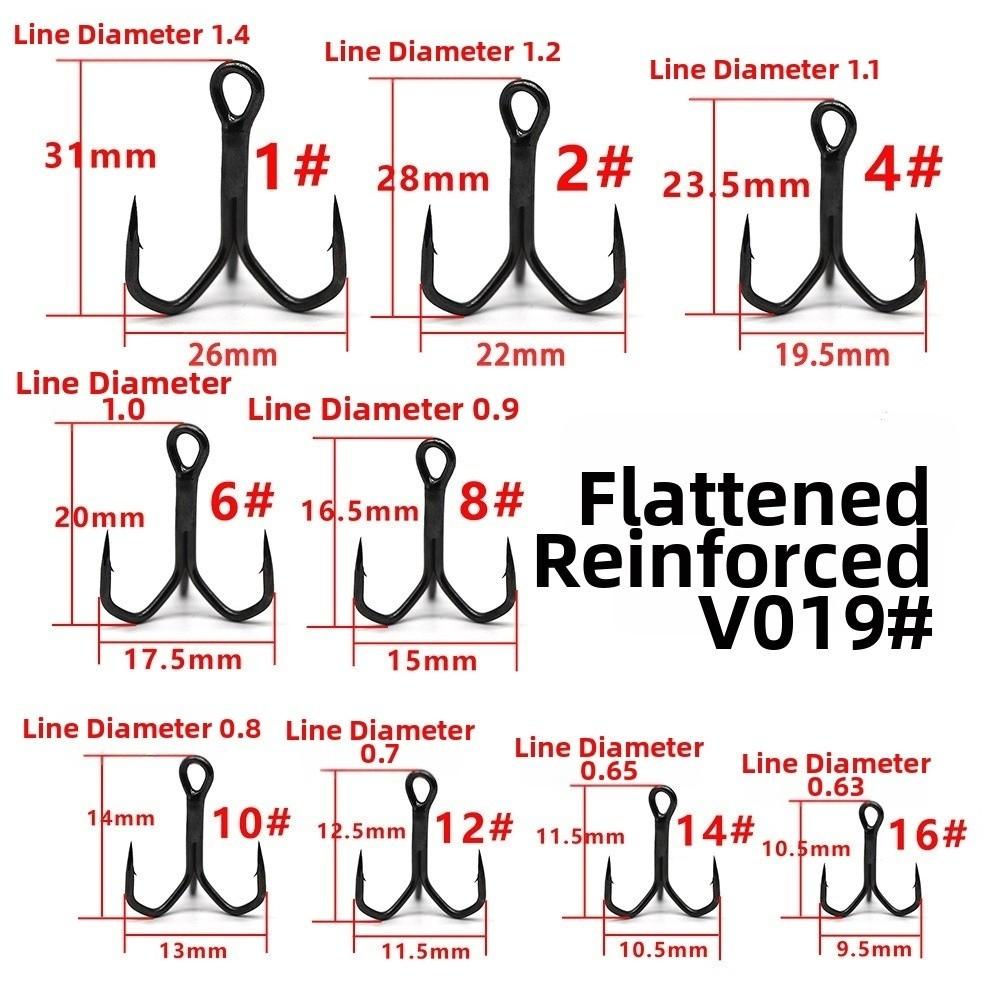 10pcs Black Color Treble Hook High Strength Bass Hooks 2026 Fishing Lure Hooks Bass Fishing
