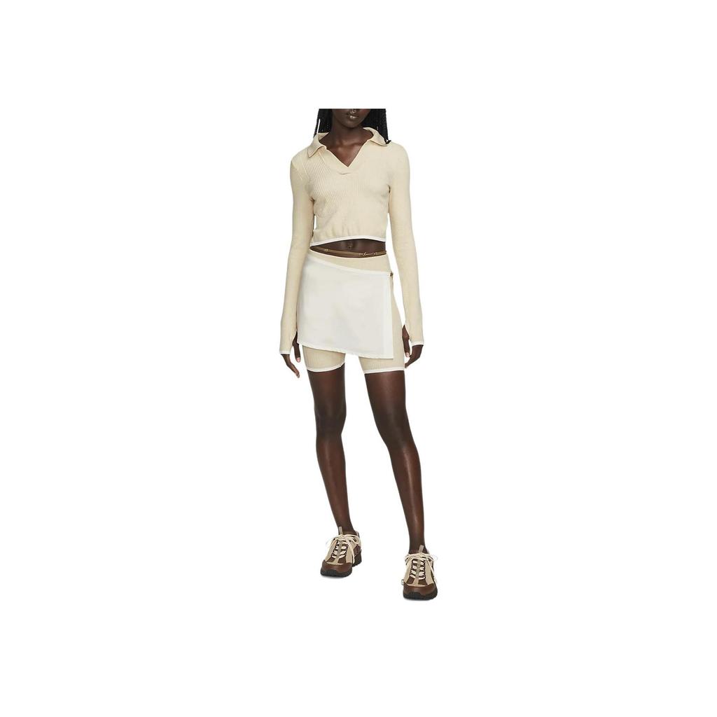 Nike FW22 Однотонный свитер-поло с воротником Женские топы Off-White DN3221-219