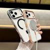 Магнитный чехол для телефона Magsafe для Apple iPhone 17 Air 16e 16 15 14 Plus 13 12 11 Pro Max Прозрачный защитный чехол из ПК + ТПУ