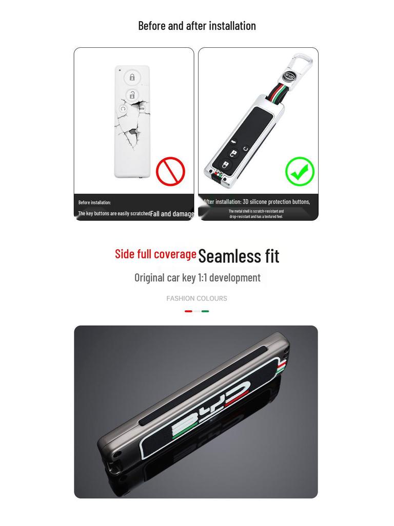 BYD G5/G Key Case: Luminous Protective Metal Shell for 2016-2018 Surui Remote Control