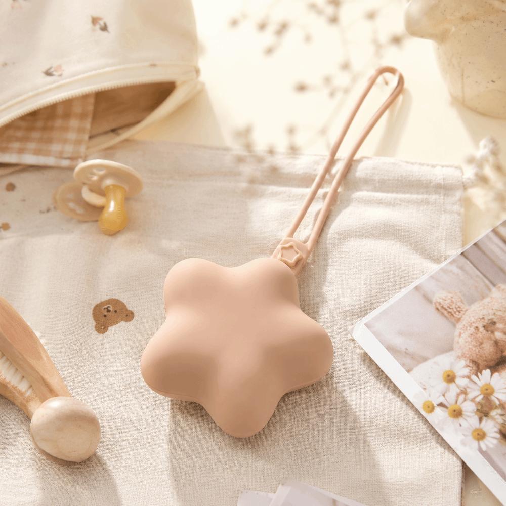 Portable Silicone Storage Box Star Shape Stroller Storage Bag Gifts Pacifier Storage Bag On-The-Go