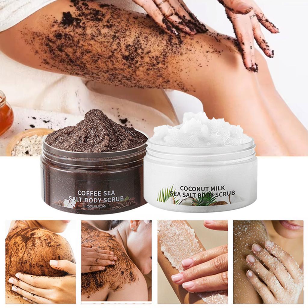 Body Scrub Cream with Gentle Exfoliation - 250g Deep Cleansing Moisturizer for Smooth, Brightened Skin - Bath & Shower Skincare Tool, 1 Piece