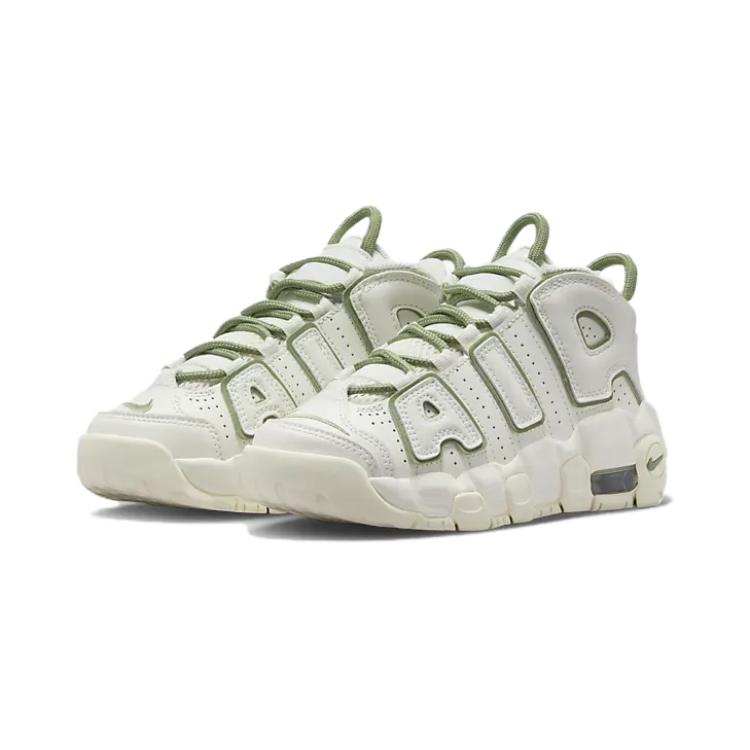 Nike Air More Uptempo Классическая Индивидуальность Удобные Необычные Нескользящие Амортизирующие Износостойкие Низкие Детские Баскетбольные Кроссовки FQ8209-100