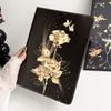 Кошелек-книжка из искусственной кожи с рисунком золотой бабочки и розы для планшета Samsung Tab A 10.1/Tab A 8.0/Tab S6 Lite/Tab S7/Tab S8/S9/Tab A7/A8/A9..