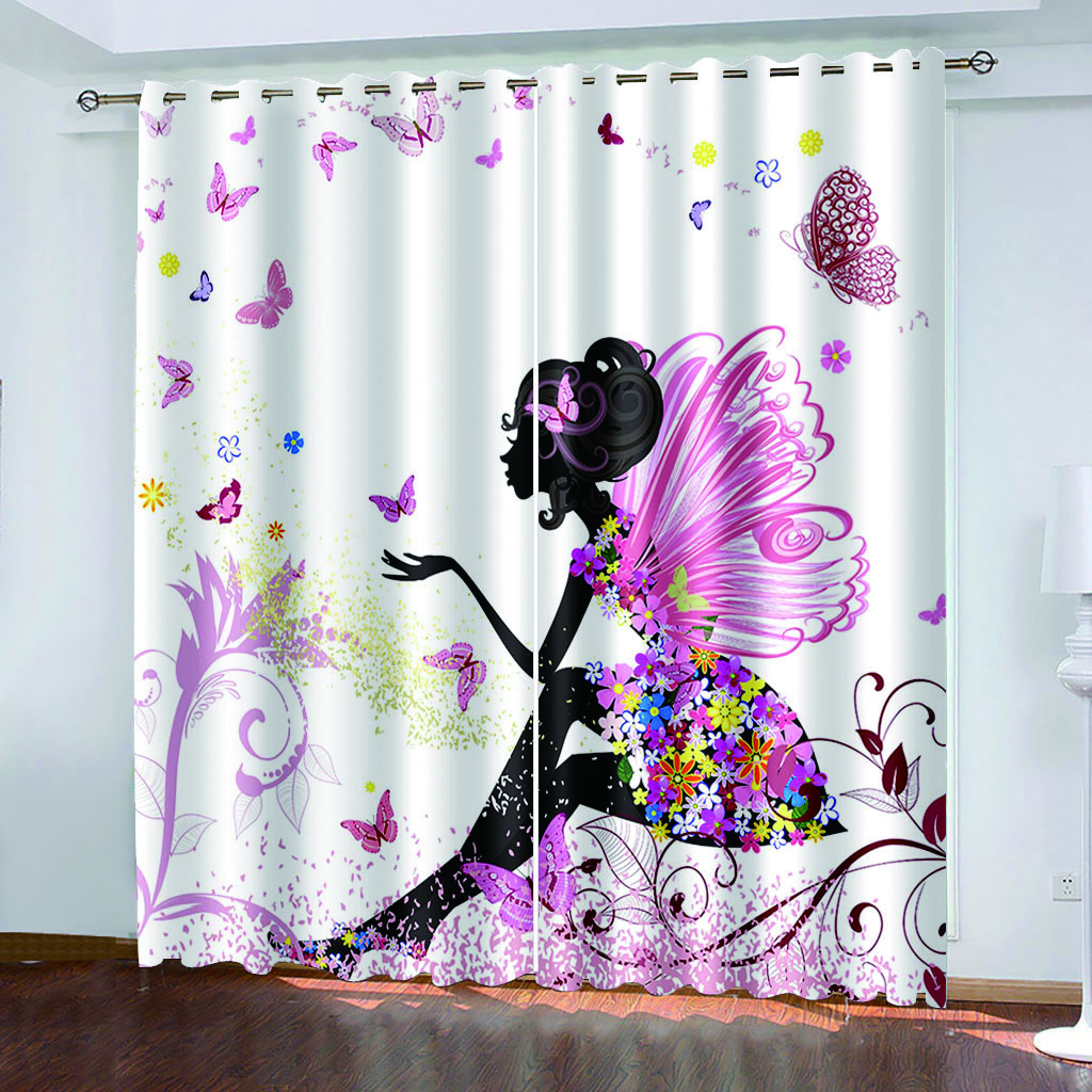 Розовый замок, милый мультфильм, девушка, принцесса, лебедь, танцевальные туфли, полузатемненные детские шторы для гостиной, спальни, домашний декор