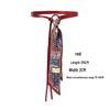 Red Silk Scarf Belt & Retro Lace-Up Waist Accessory: Thin Leather Belt for Women's Jeans & Skirts