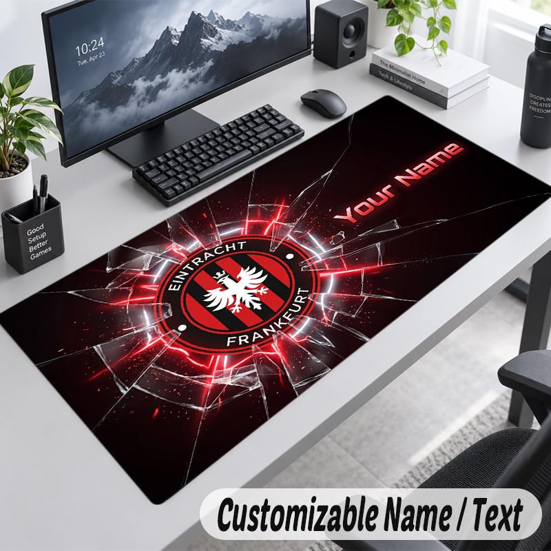 Custom Name Text Mouse Pad Eintracht Frankfurt Personalized Desk Pad For Work And Gaming