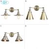 Modern 2-Light Industrial Wall Light Antique Bronze Sconce Light Fixture Vintage Loft Lamps for Living Room Farmhouse Lighting
