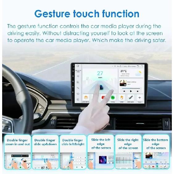 7" Ossuret 2Din CarPlay Android Auto Universal Car Radio Navigation GPS TypeC 4G BT Quad Octa Core UI7862 Headunit IPS Screen