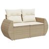 VidaXL Salon de Jardin avec Coussins 9 pcs, Canapés de Terrasse, Ensemble de Meubles de Patio, Mobilier d'Extérieur, Beige 3221627