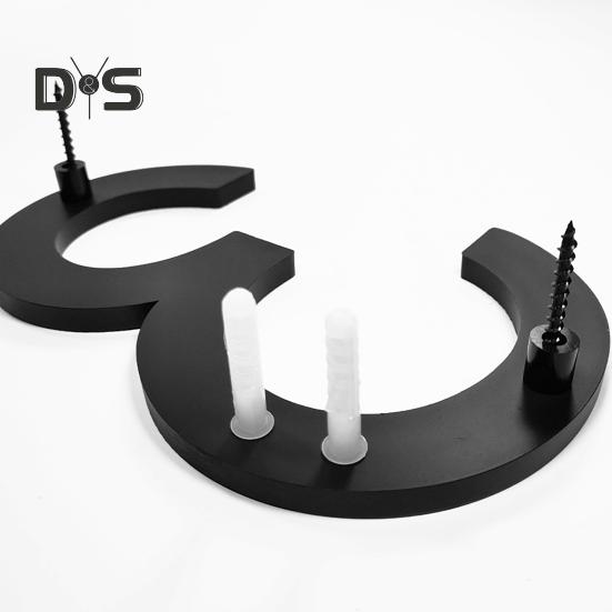 Черные номера домов, буквы с номерами дверей для наружных вывесок, простая установка, пластиковые матовые цифры, буквы, знак для почтового ящика домашнего адреса