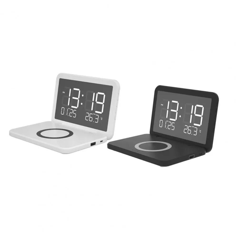 Интеллектуальное распознавание Цифровой будильник Светодиодное зеркало Светодиодные настольные часы Для дома