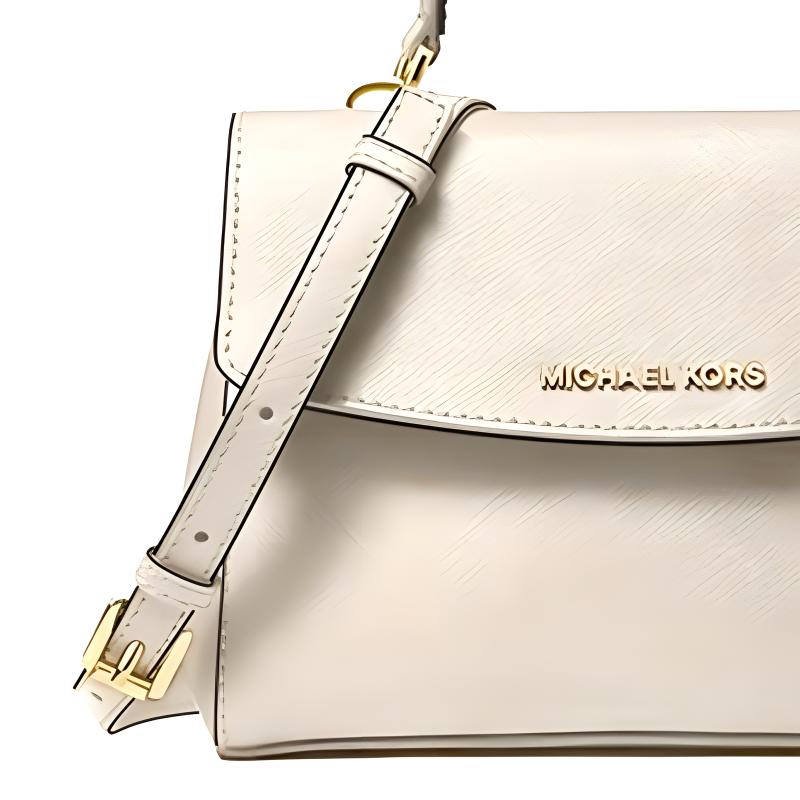 Новая женская мини-сумка MICHAEL KORS MK Ava из коровьей кожи, сумка на плечо, сумка кроссбоди, молочно-белая 32F5GAVC1L289