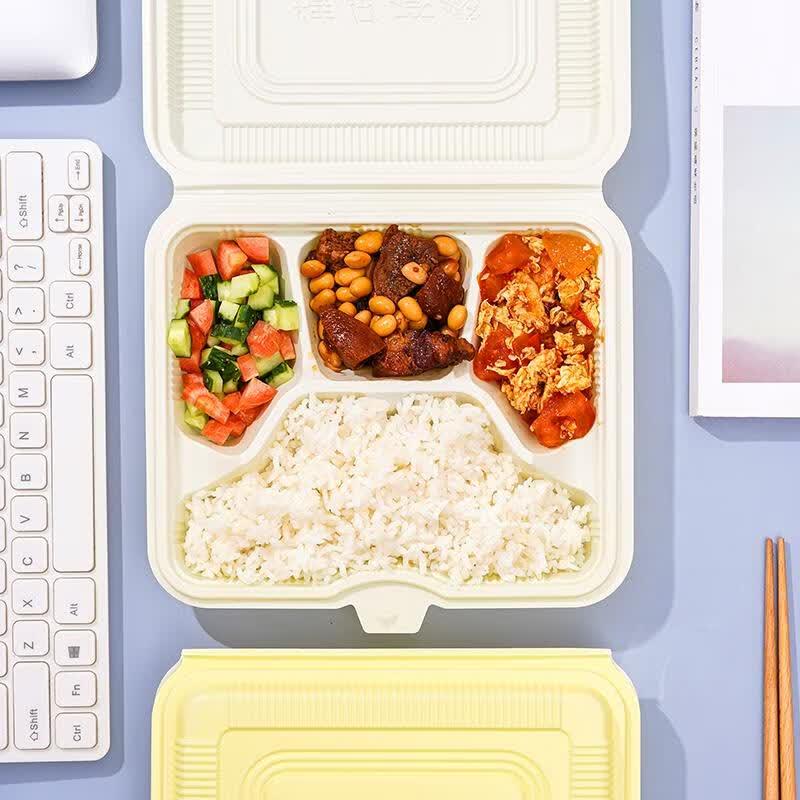 Disposable Four-Compartment Lunch Box