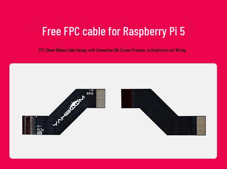 Transparent Acrylic NVMe Expansion Board Case for Raspberry Pi 5, PCIe to M.2 SSD Adapter