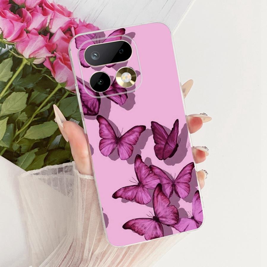 Чехол для Realme 16 Pro Цветок Бабочка Расписная Крышка Мягкий Силиконовый Корпус Для Realme16 16Pro 16 Pro+ Плюс Чехол для Телефона