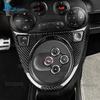 Real Dry Carbon Fiber Sticker For Abarth 595/695/Fiat 500C 2012-2015 Fiat 500 2008-2015 LHD RHD Car AT/MT Gear Shift Panel Trim