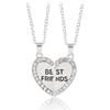 Bff Necklace Women Heart Pendant Best Friend Letter Necklace Cou