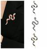 Sparkling Rhinestone Collar Pins Animal Snake Lapel Pin Elegant Zodiac Snake Brooch  Gifts