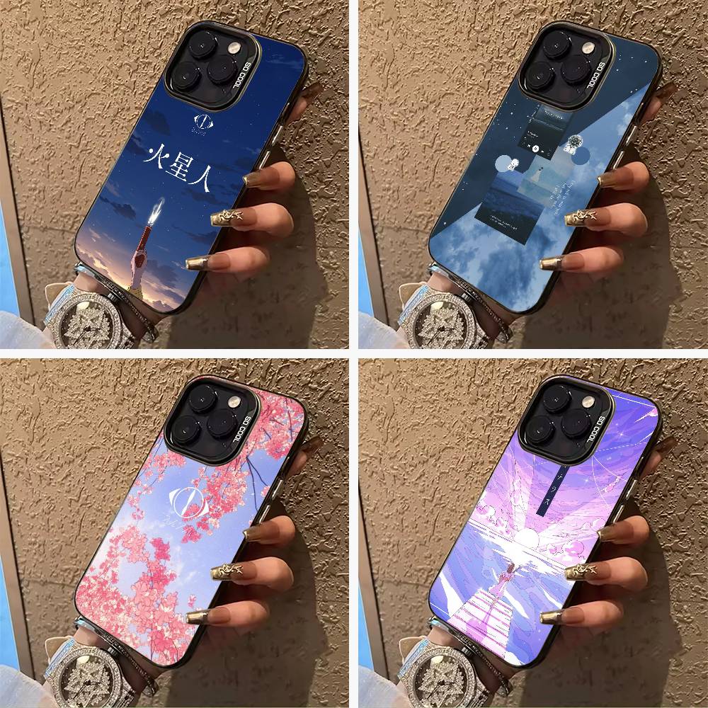 M-MUSIC -Y-YORUSHIKA'S ART Чехол для телефона iPhone 17,16,15,14,13,12,11 Plus Pro Max Цветной Серебристый Чехол для телефона