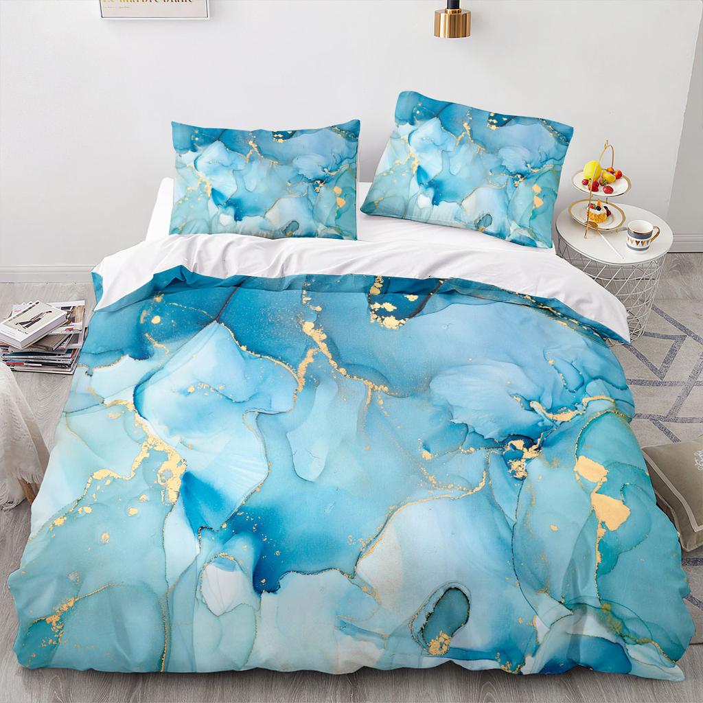 3D Printed Textured Marble Bedding Set Boys Girls Twin Queen Size Duvet Cover Pillowcase Bed Kids Adult Home Textileextile