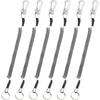 6Pcs Fishing Lanyards Fishing Tool,Pole Safety Coil Lanyard Retractable Wire Inside Tup Cover Designed for Fishing Tools To Keep Your Gear Safe