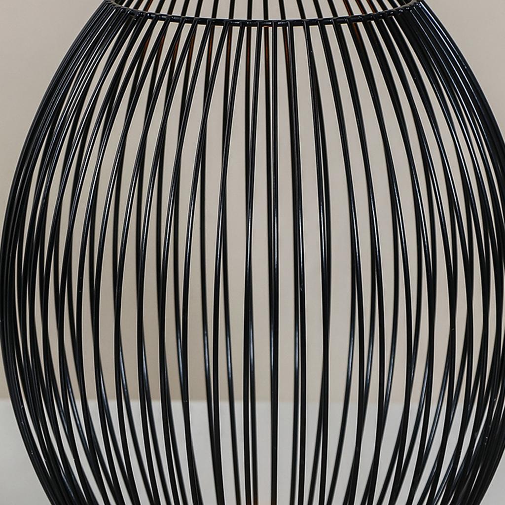 Простой металлический подсвечник, украшение, железная клетка, подсвечник, украшение для дома, свадьбы, столешницы, черный L