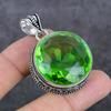 Peridot Ethnic 925 Sterling Silver Jewelry Pendant 1.85" c8H59