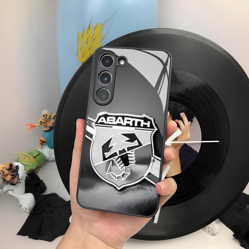 A-ABARTHs Italy Car Phone Case For Samsung Galaxy S25 S24 S23 S22 S20 S21 Note20 Ultra Plus Fe Colored Silver Cover